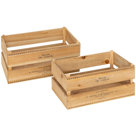 Set aus 2 Steigen Little Cottage Holz L30 35cm - Atmosphera créateur d'intérieur