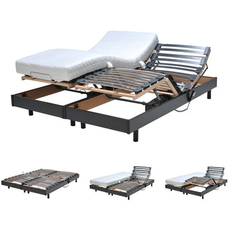 Set aus 2 Unterbetten mit elektrischer Entspannung FLEXPUR 80x200 / Schwarz/ 200x156x33