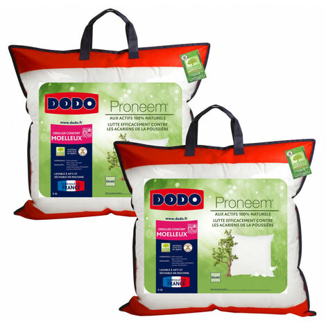 Set aus 2 weichen, milbendichten Kissen ProneemÂ® Faser VOLUPT™AIRÂ® Dodo - Set aus 2 Kissen 60 x 60 cm