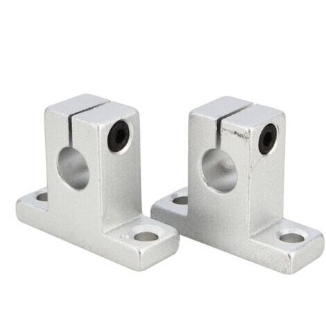 Set aus 2 Wellenhalterungen SK10, Wellenbefestigungsmaterial aus Aluminiumlegierung für vertikale lineare Führungsschiene