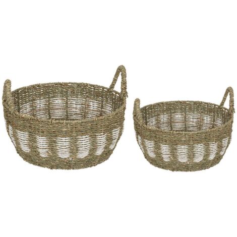 Set aus 2 XL-Körben Rattan