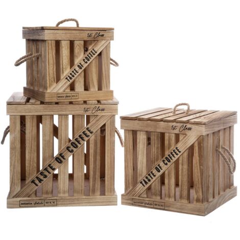Set aus 3 Boxen Colonial