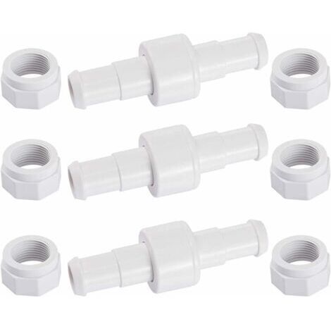 Set aus 3 drehbaren Schlauchverbindern D20 mit 6 Düsen D15, kompatibel mit Poolreinigungsrobotern