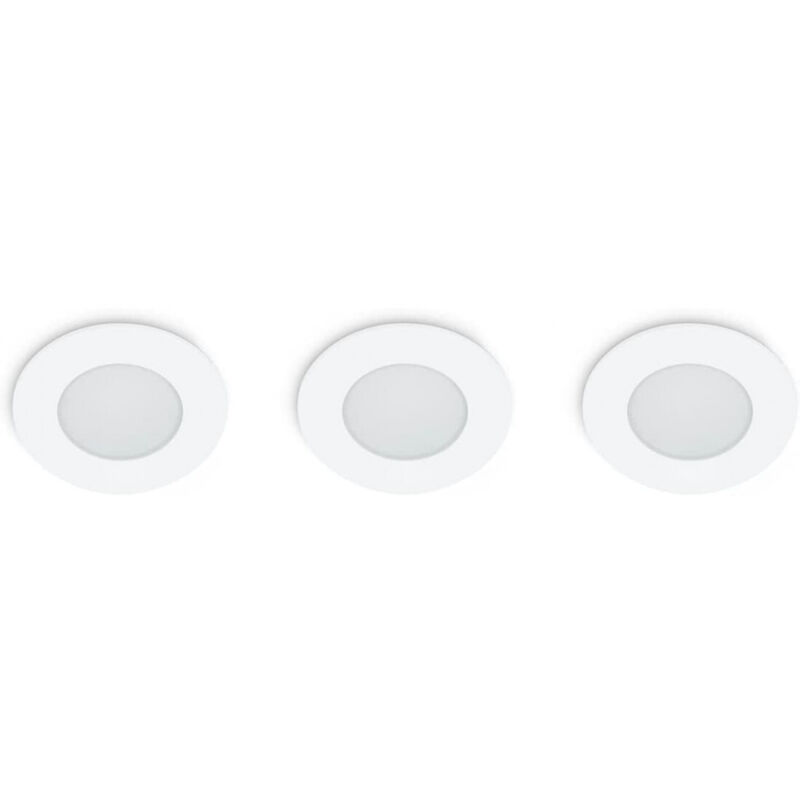 Set aus 3 Einbauspots 5W LED integriert IP65 rund weiß - Prolight