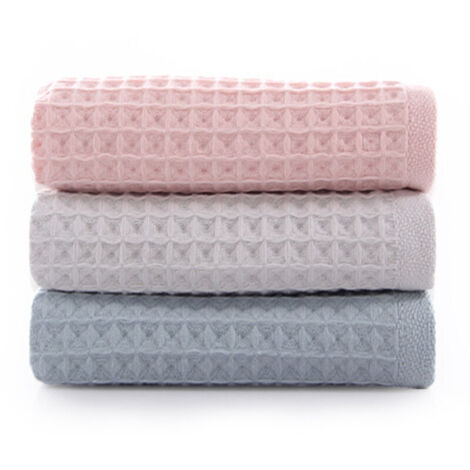 Set aus 3 Handtüchern: Waffelhandtuch, Badetuch, Handtuch, Gästehandtuch, Duschhandtuch, Saunahandtuch (34 x 74 cm).