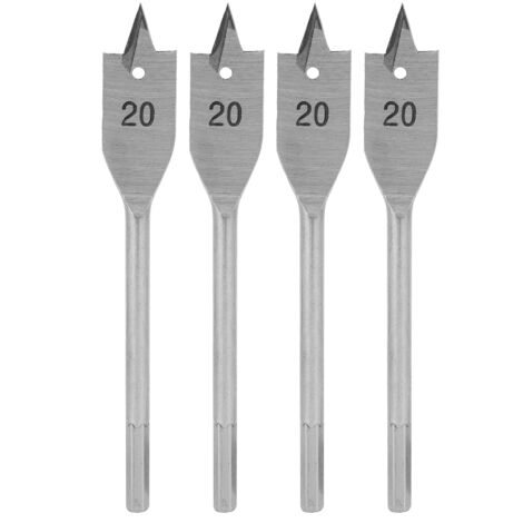Set aus 4 Holzbohrern aus Kohlenstoffstahl, 20 mm Durchmesser