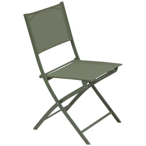 Set aus 4 klappbaren Gartenstühlen Modula Lorbeergrün - Hespéride