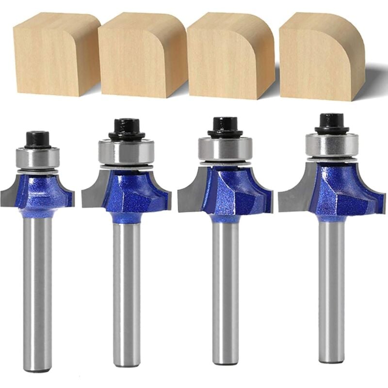 Image of 4er-Set Rundfräser mit 6 mm Schaft