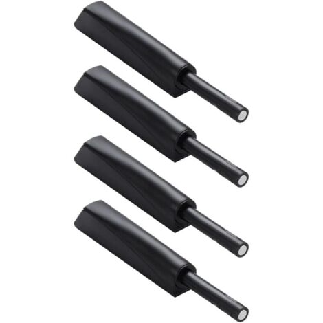 Set aus 4 Schranktürbeschlägen mit automatischem Rückprallschutz für drucklose Türschließer, kompatibel mit Badezimmerschränken.