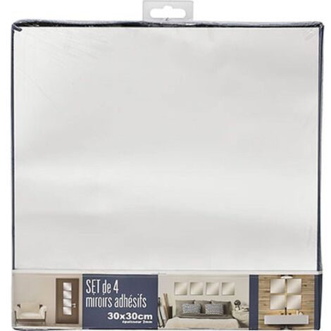 Set aus 4 spiegeln mit kanten 30x30cm 2mm - uni - Tendance