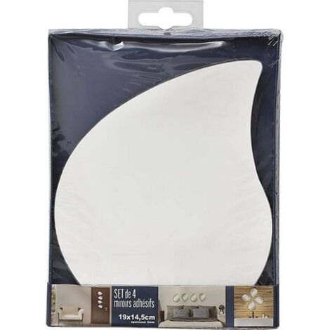 Set aus 4 spiegeln mit wassertropfen 19x14,5cm 2mm - uni - Tendance