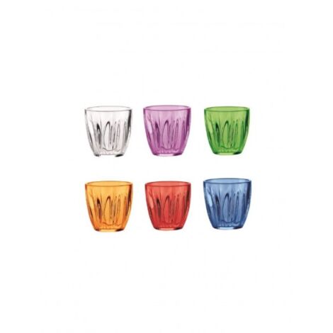 Set aus 6 bunten Gläsern
