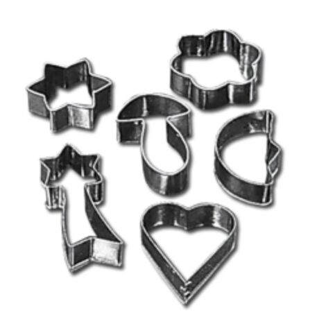 Set aus 6 Edelstahl-Pastazangen - Metaltex