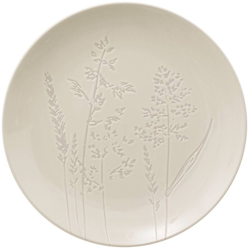 Sg Secret De Gourmet Teller Aus Steingut, Weiß, Mit Muster Aus Wilden Blumen, Ø 27 Cm
