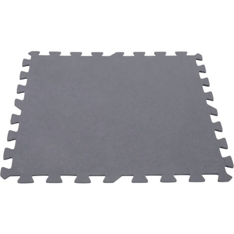 Set aus 8 Schutzfliesen Grau - 50 x 50 cm - Intex