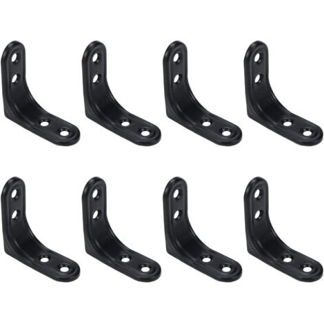 Set aus acht 5 cm (2 Zoll) breiten Edelstahl-Regalträgern mit 90-Grad-Winkel für schwere und verstärkte Regalböden