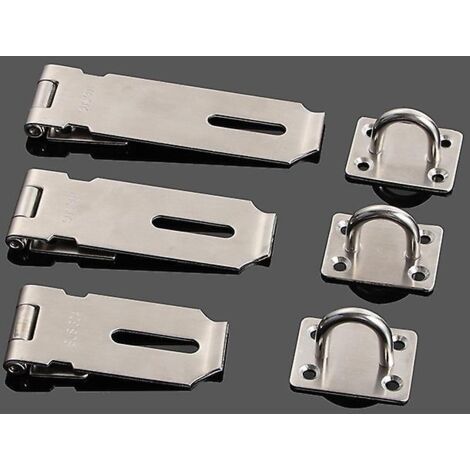 Set aus drei Verriegelungsplatten aus Edelstahl 304, 3", 4" und 5", jeweils mit Sicherheitsriegel und Türverschluss