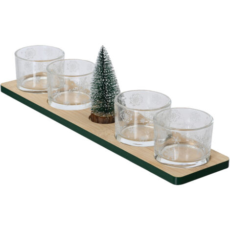 Set aus Glas-Tapas 8,5x37x6 cm