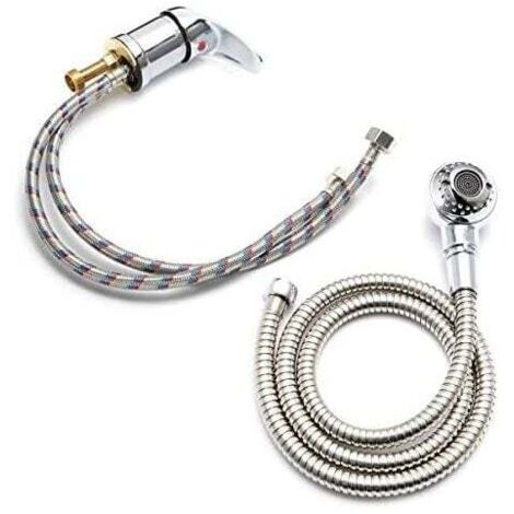 Set aus Mischbatterien für Friseursalon, Waschbecken, Duschkopf,