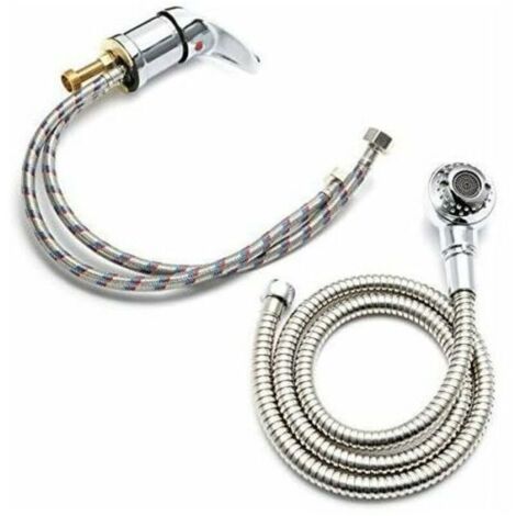 Set aus Mischbatterien für Friseursalon, Waschbecken, Duschkopf,