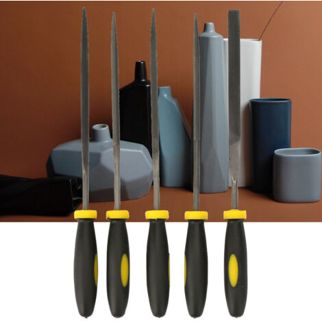 Set aus Stahl-Holzfeilen, verschiedene Mini-Flachfeilen (3x140 mm)