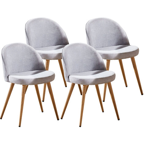 Set aus vier skandinavischen GREK Stühlen grau - Grau