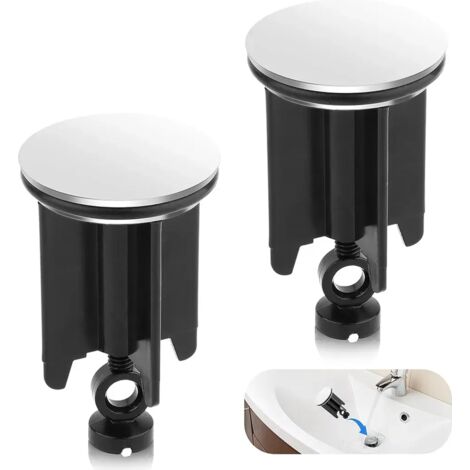 Set aus zwei Spülbeckenstöpseln – 40 mm Durchmesser, für Badezimmer- und Küchenabflüsse, universell, dicht & langlebig
