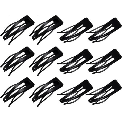 Set aus zwölf doppelklauigen Alligator-Haarspangen aus Metall, Haarstyling-Accessoires für Damen, zum Fixieren der Haare und für kreatives Styling