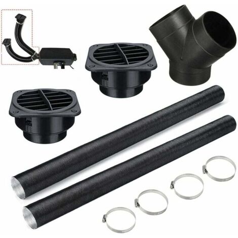 Set Auto Auto Heizung Rohr Kanal Durchmesser 75 mm Entlüftung mit Y-Stück Heißluftauslass Rohrschellen Set für Standheizung