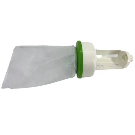 Set B001: Plastikmüllsäcke zum Auffangen von Poollaub, inklusive Anschlussschlauch und Adapter. Schwimmender Schmutzfänger für Aufstellpools.