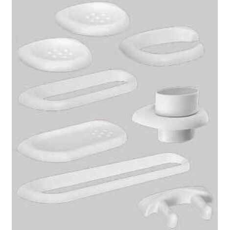 SET BAGNO 8 PEZZI 'VELA' Colore bianco - SANIPLAST