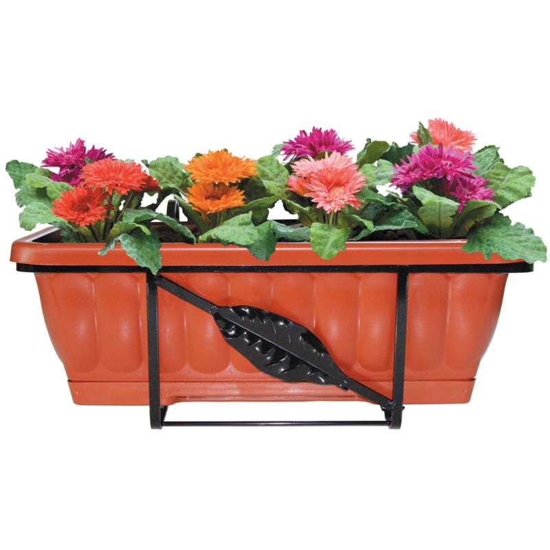 Fioriera Balconi Fioriti Vaso Rettangolare 50 Cm In Ferro Battuto D...