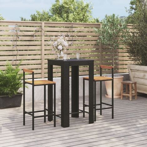 Set tavolo bar con sgabelli (IC00483) - Il Giardino di Legno