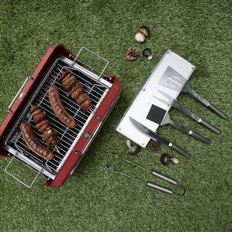 Malette Barbecue Accessoires Barbecue 5 en 1 BBQ