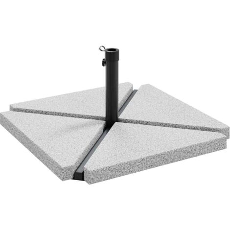 Set Base per Ombrellone da Giardino 5 pz in Granito e Acciaio vidaXL