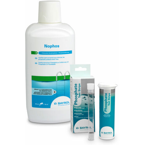 SET> BAYROL Nophos 1,0 l + Phosphat Teststreifen
