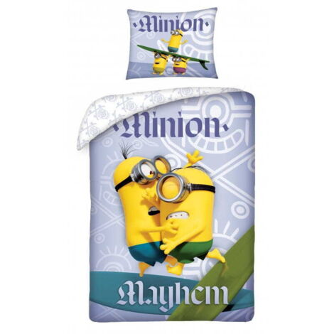 Set biancheria da letto per bambini Minions 140x200 + federa 70x90cm
