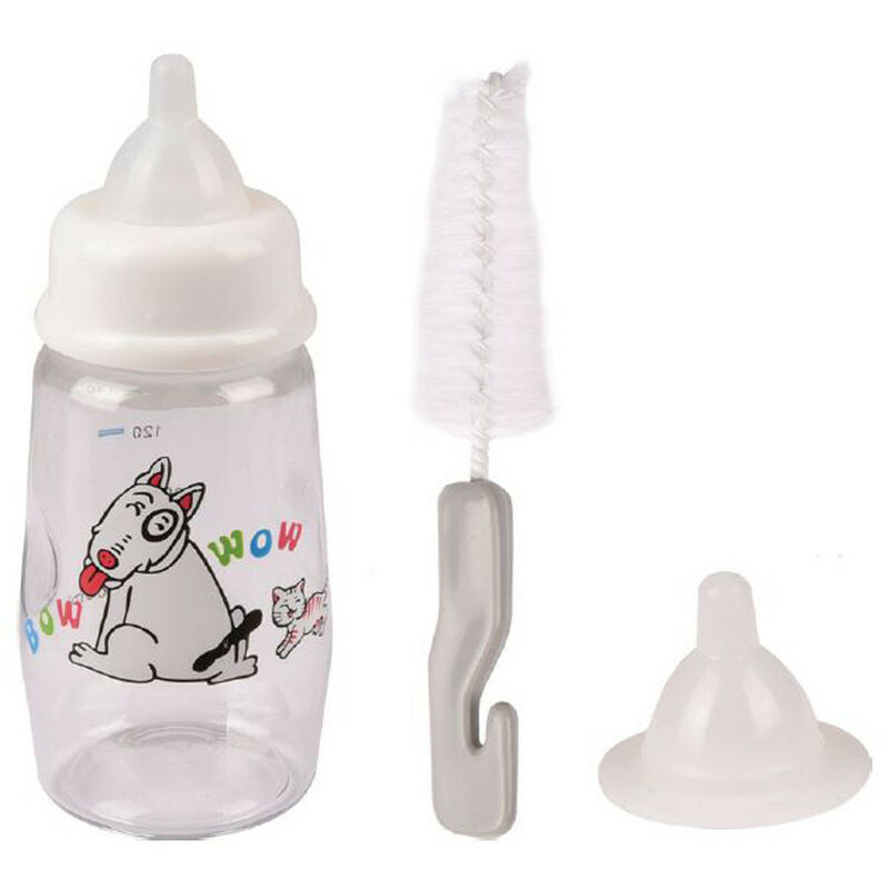 Biberon 140 ml avec accessoire akela pour chien ou chat