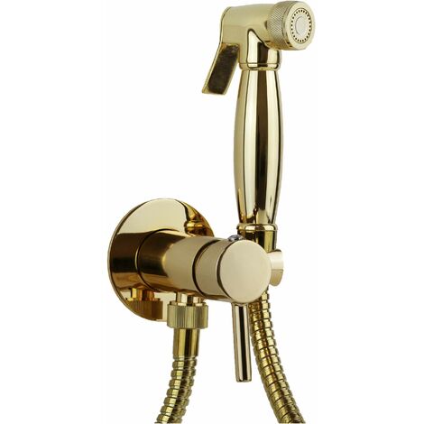 Set bidet da incasso con miscelatore acqua calda e fredda in colore oro Pollini Acqua Desing D09181203DO  Oro