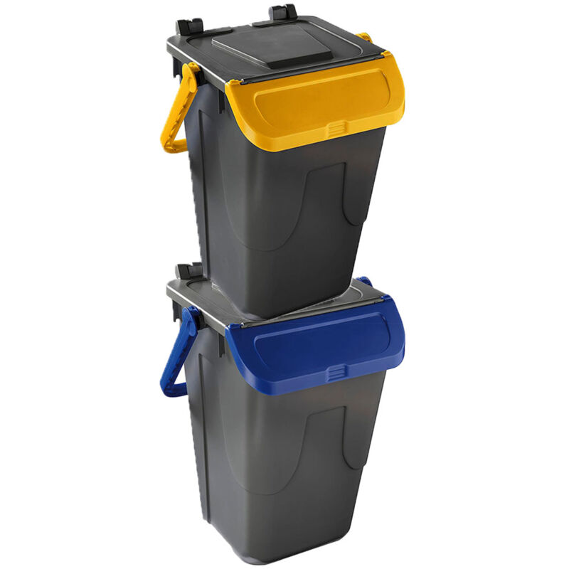 Set Bidone Per Raccolta Differenziata Secchio Sportello Basculante ...