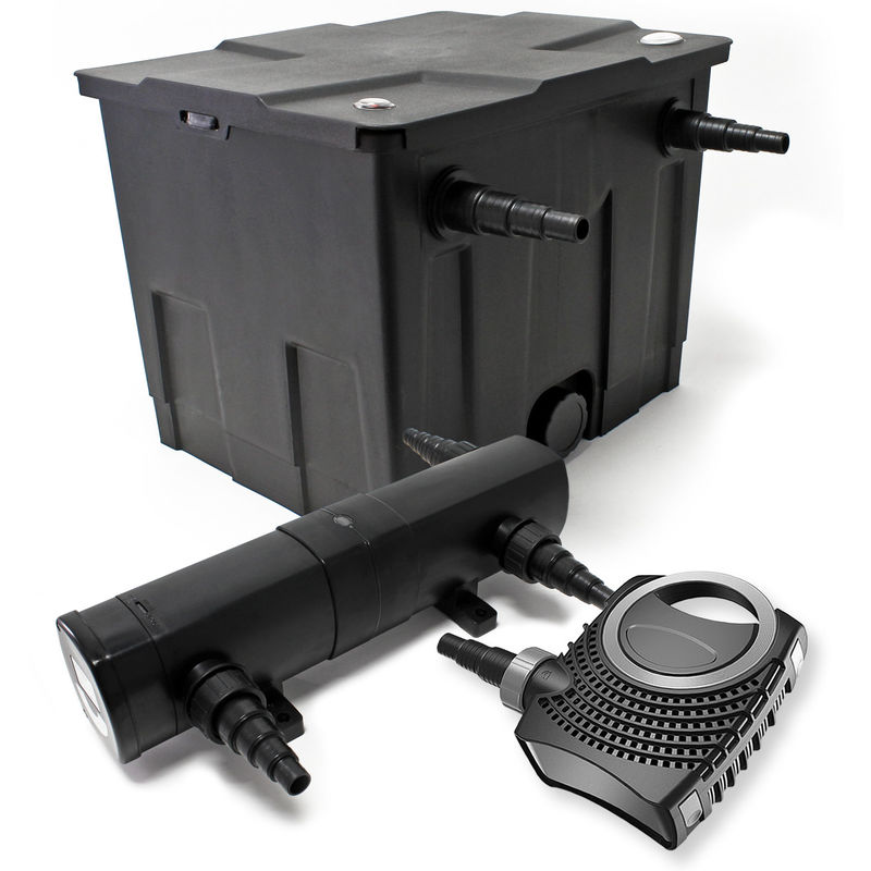 

Wiltec - Set: Bio filtro para estanque 12.000 l Super ECO 80 W Bomba 36 W UVC clarificador