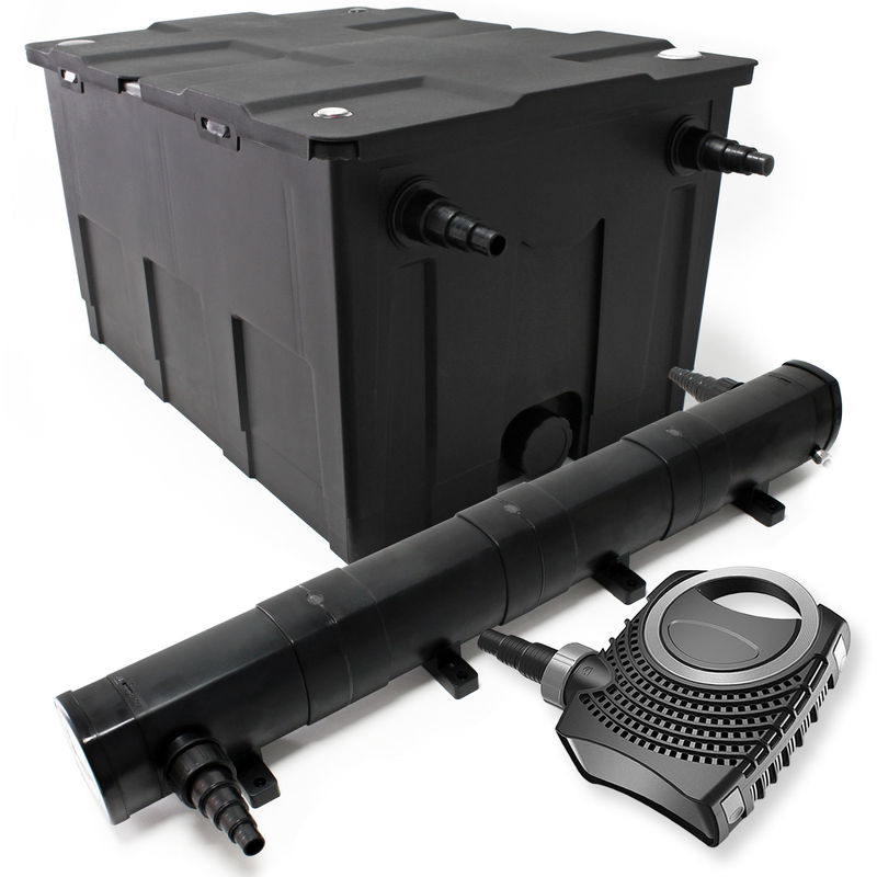 

Set: Bio filtro para estanque 60.000 l 72 W UVC clarificador 80 W Bomba jardin