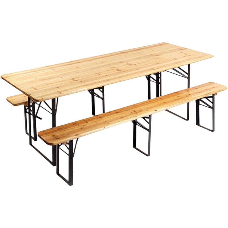 Set birreria 220x80 h 76 cm