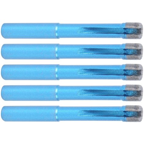 Set blauer Diamantbohrer – 5-teilig, 8 mm – Ideal für Marmor, Fliesen und Beton