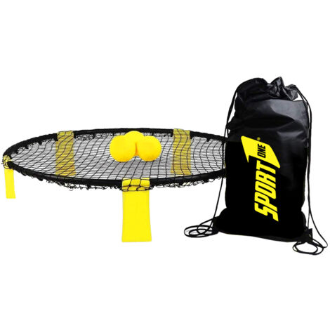 Set Bounching Ball da Esterno con Trampolino Ø90 cm Nero/Giallo