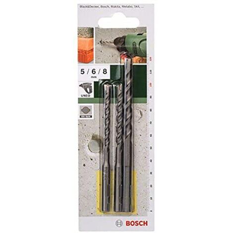 Set brocas Uneo SDS-Quick Hormigón 5-6-8 Bosch