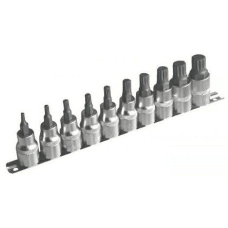 SET BUSSOLE INSERTI PUNTE XZN BUSSOLA M4 M18 10 PEZZI PZ 1/2'' 647sa