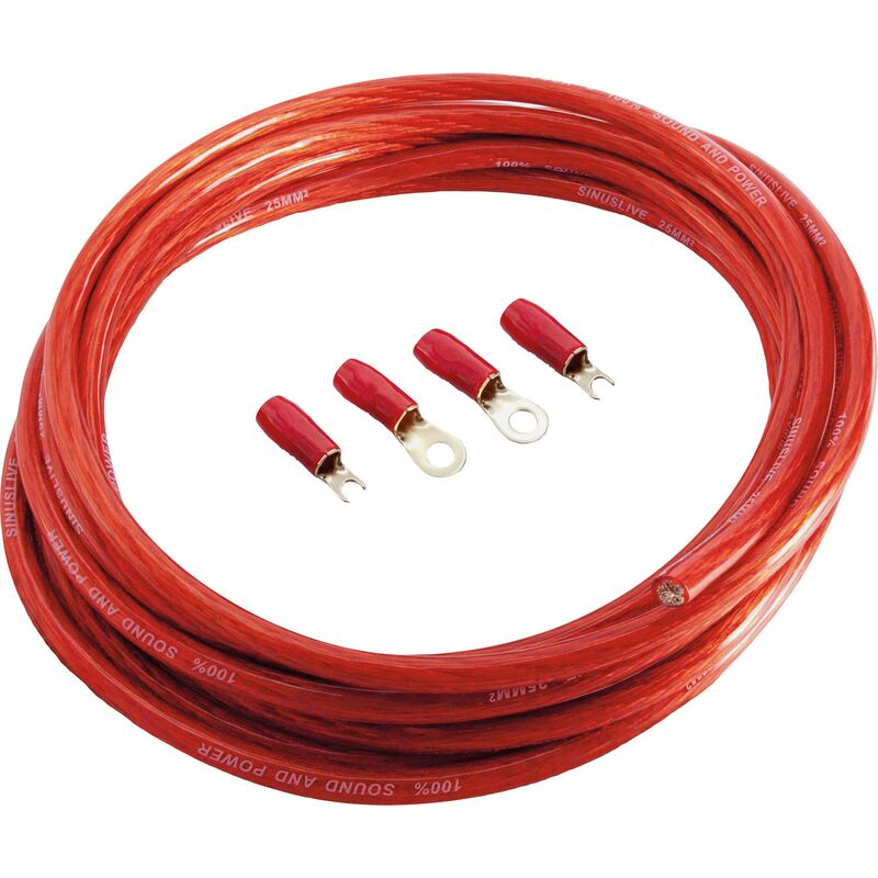 Sinuslive - Set câble de batterie BK-25P BK-25P - rouge