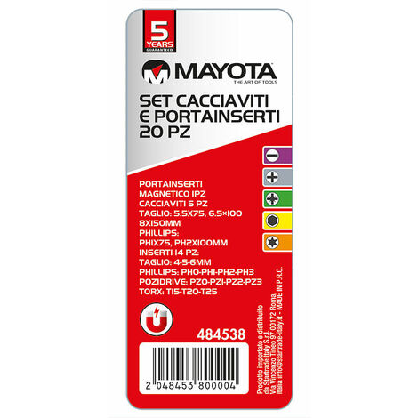 Set cacciaviti 20pz