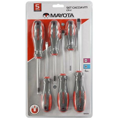 Set cacciaviti 6 pz taglio/phillips